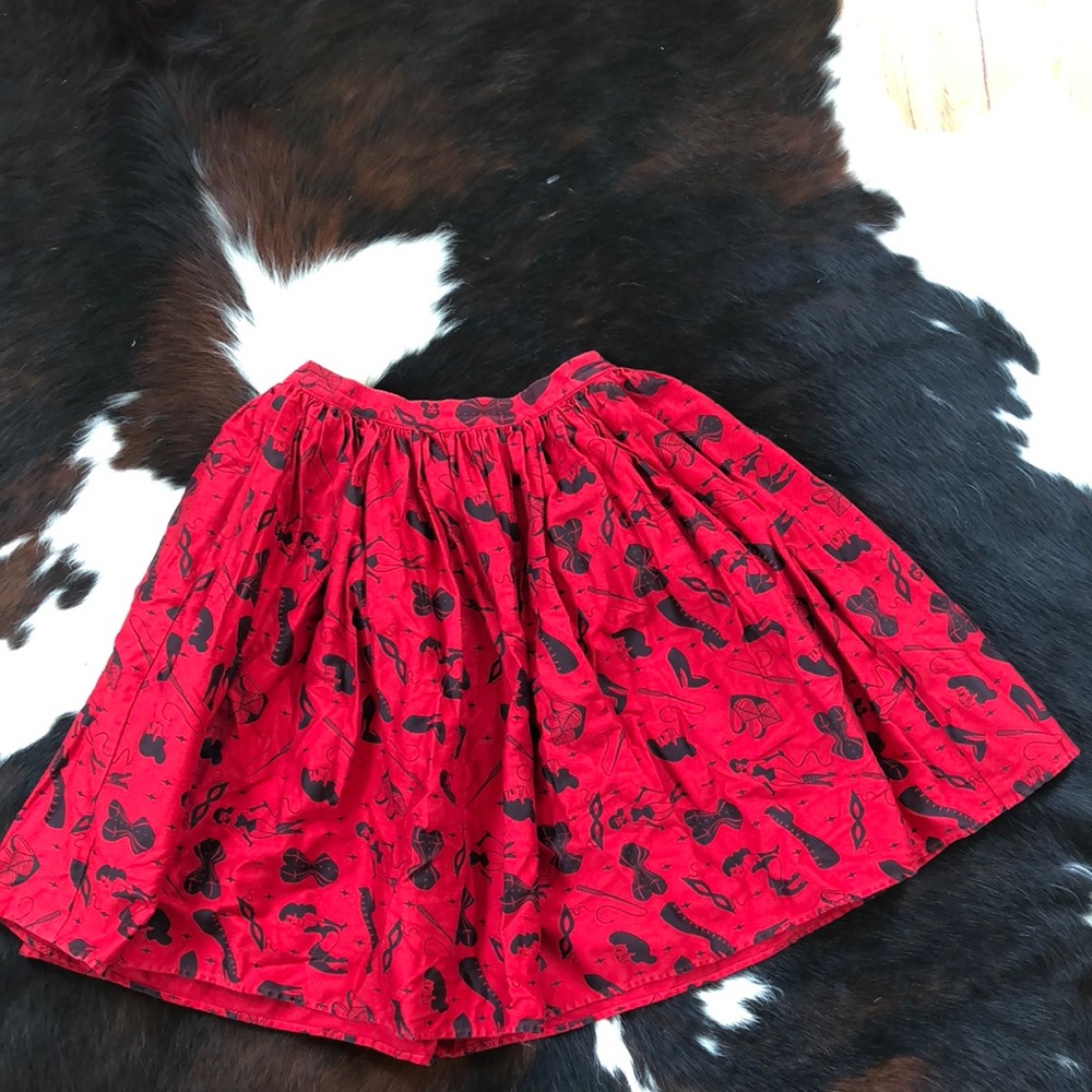 Micheline Pitt for PUG fetish print skirt size M